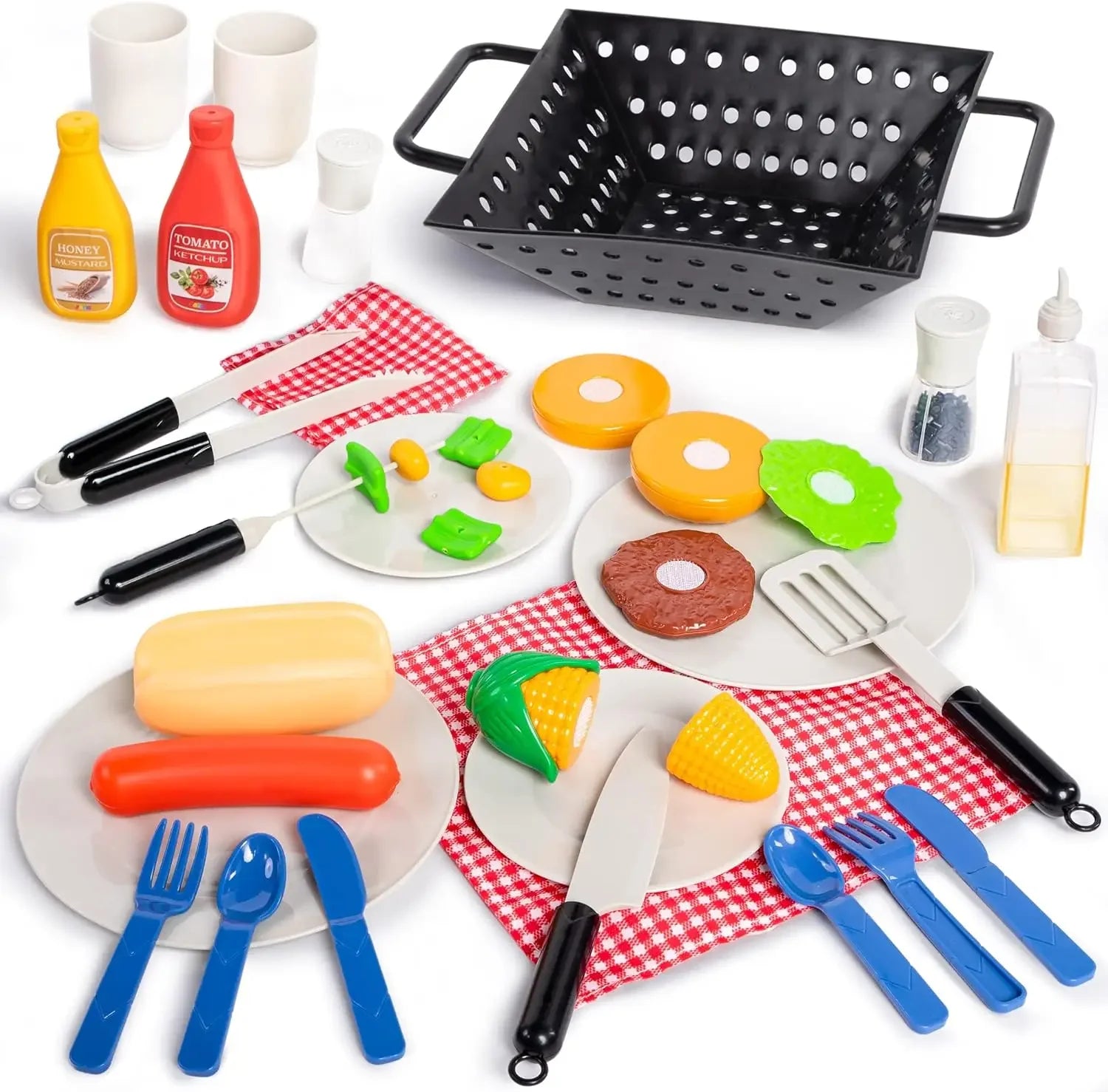 Joyfy 34-Piece BBQ Grill Playset — Interactive Kitchen Cooking Toy