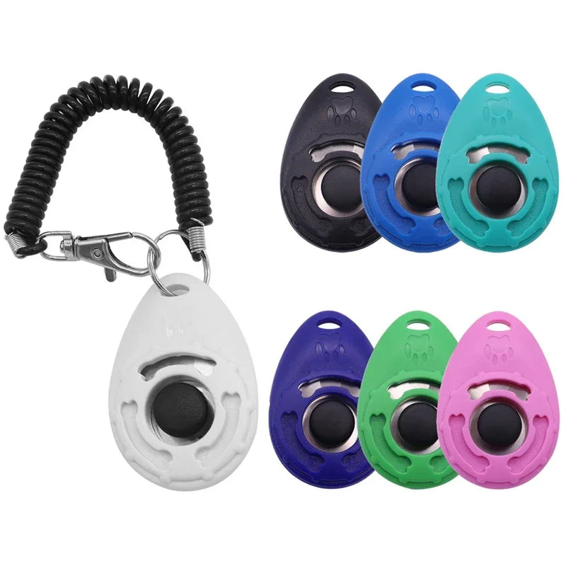 Pet Training Clicker — Ergonomic Reward Tool with Wrist Strap