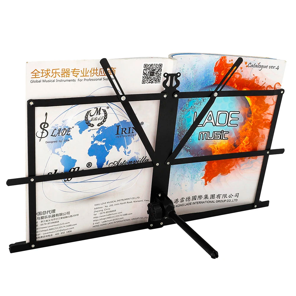 IRIN Foldable Music Sheet Stand — Adjustable Stainless Steel Tripod