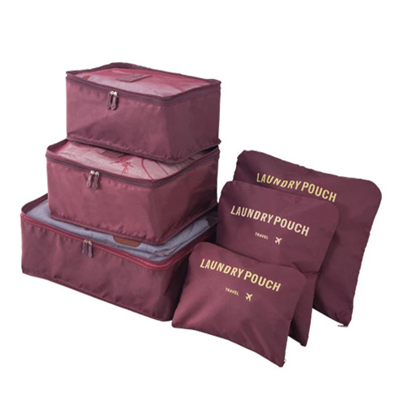 Travel Storage Bag Set — Waterproof Organizer for Cosmetics and Luggage