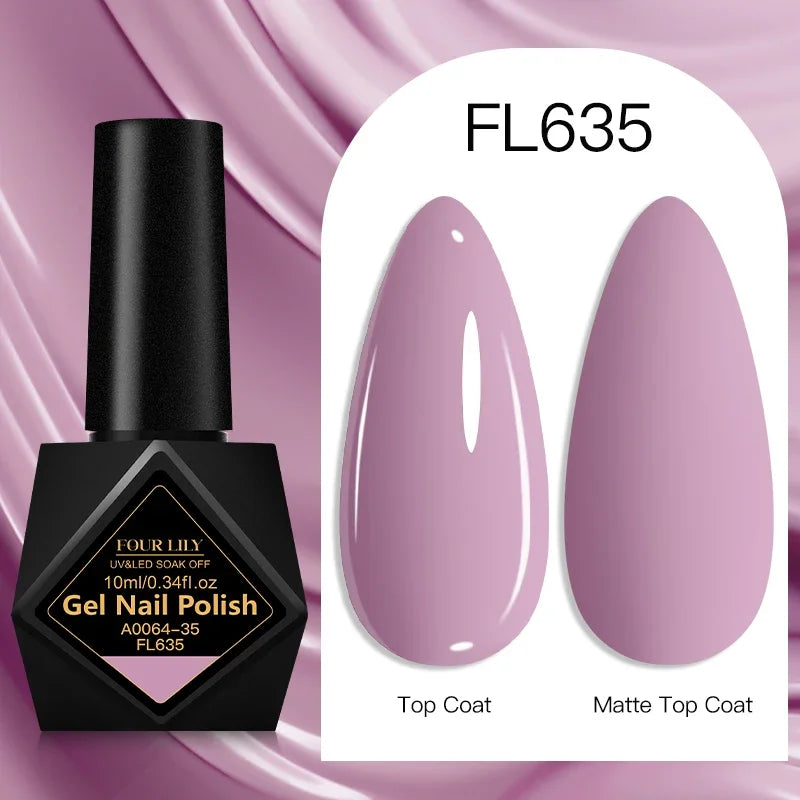 Four Lily Gel Nail Polish — Long Lasting Semi-Permanent Manicure Set