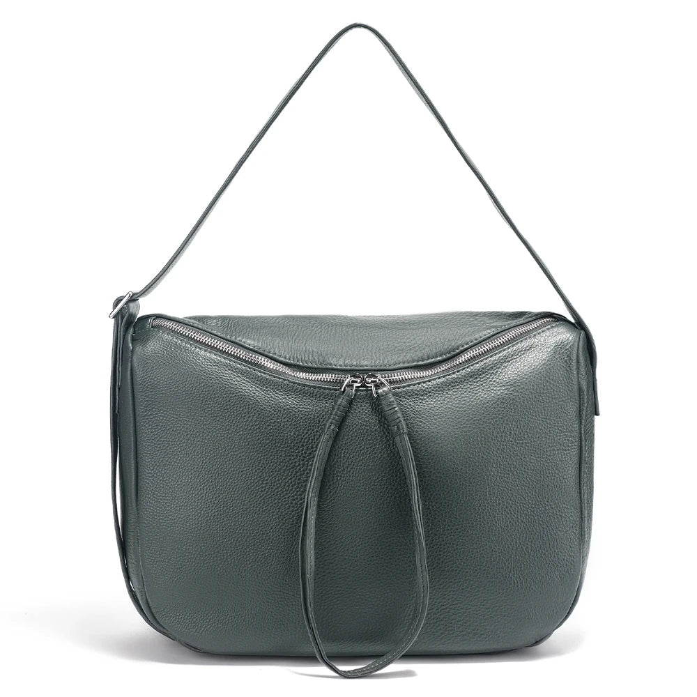 ZENCY Soft Leather Hobo Bag — Large Capacity Shoulder Bag for Work & Travel