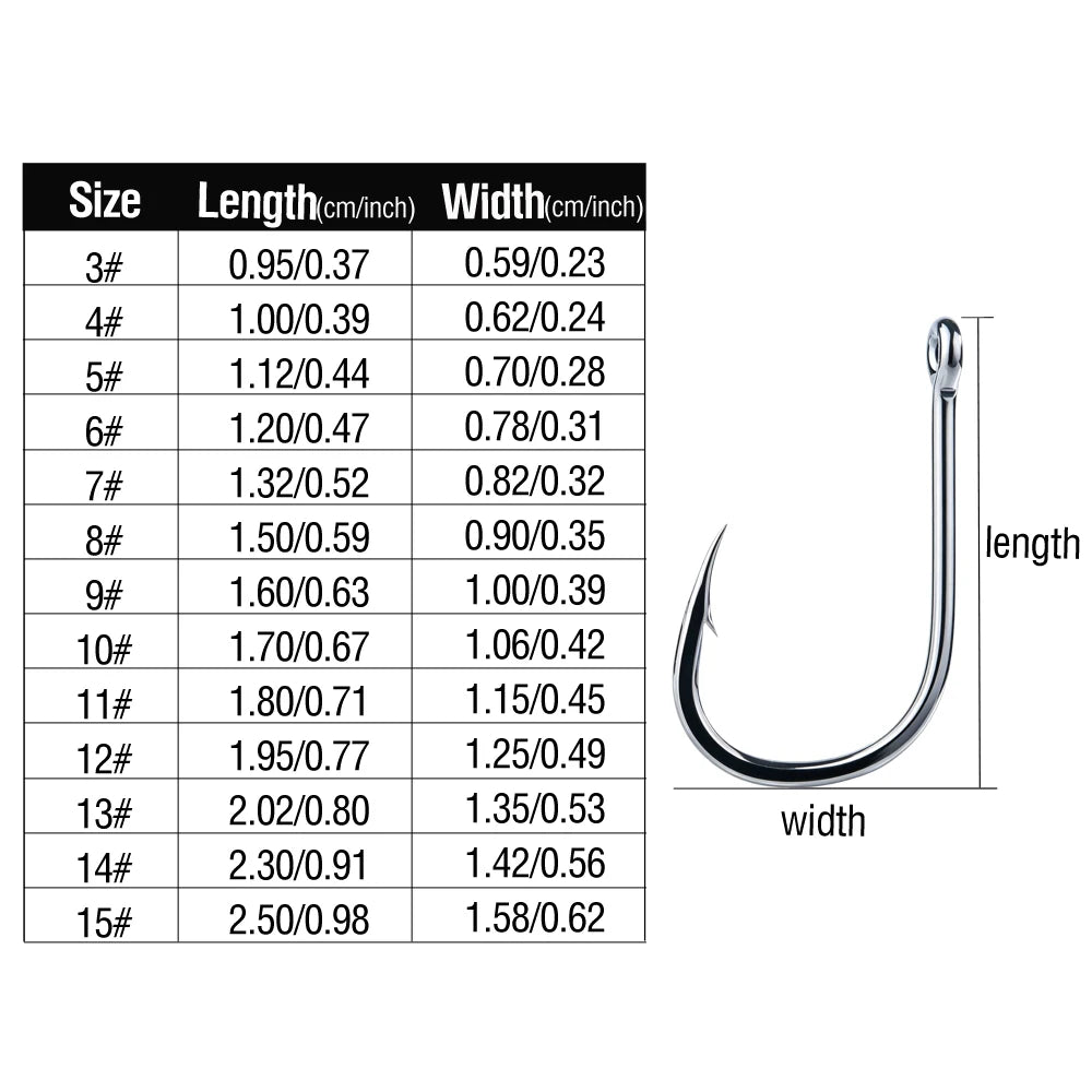 akakuma High Carbon Steel Fishing Hooks — Ultra Sharp Barbed Set, 400 Pieces