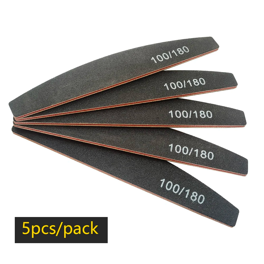 Lurayee Half Moon Nail File Buffers — Professional Sanding & Shaping Tool