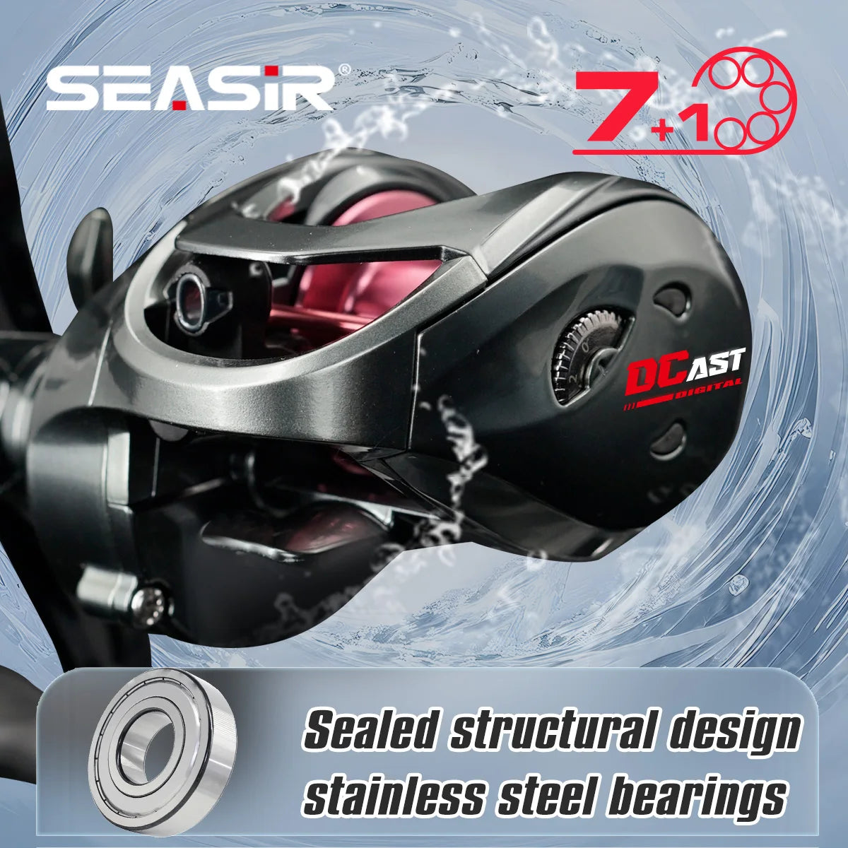 SeaSir DCAST DC Baitcasting Reel — Digital Control Long Cast Fishing Reel