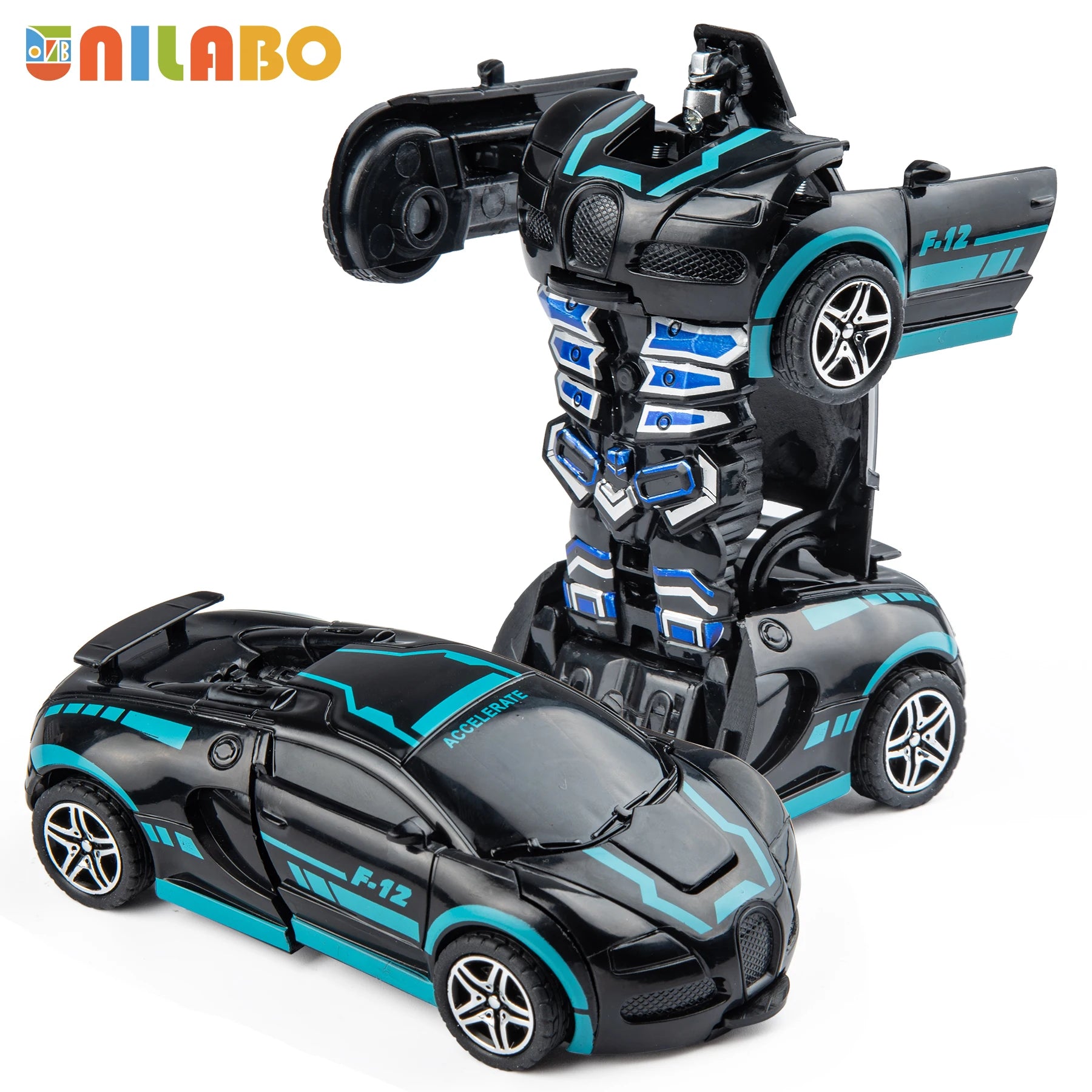 Transformable Robot Sports Car Toy — Diecast Model Vehicle for Kids