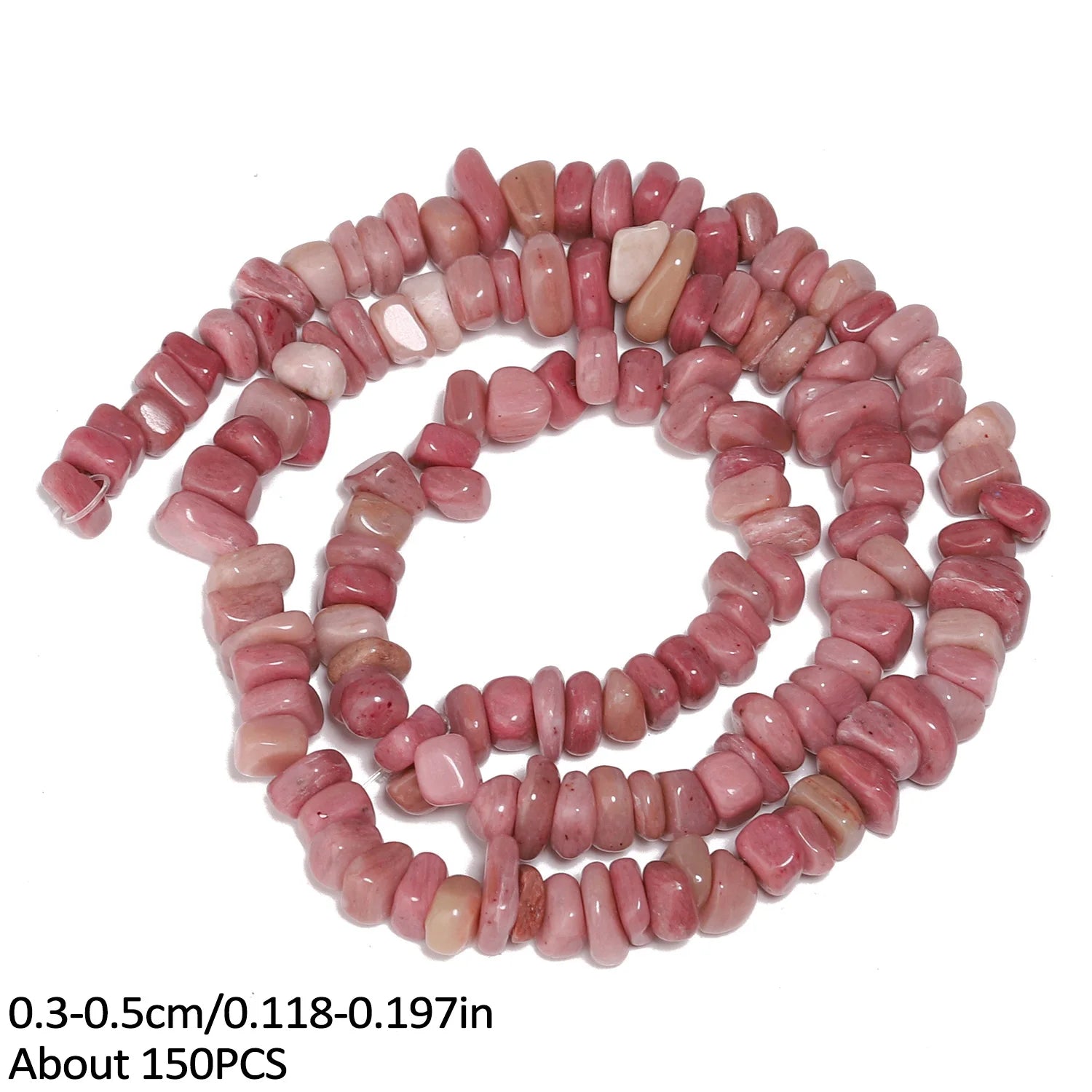Natural Rhodonite Stone Beads — Multi-Shape Charms for DIY Jewelry Making