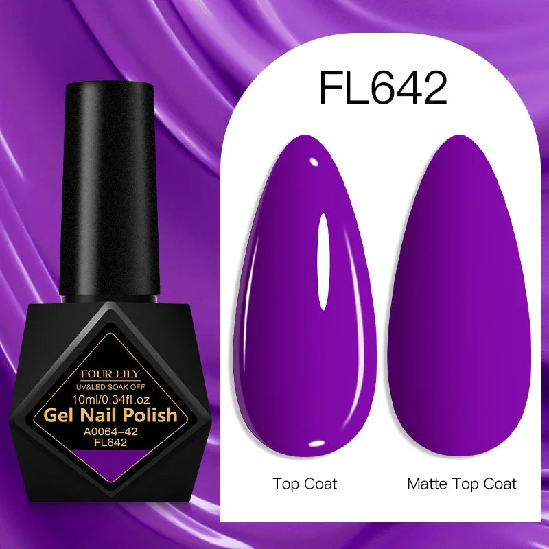 Four Lily Gel Nail Polish — Long Lasting Semi-Permanent Manicure Set