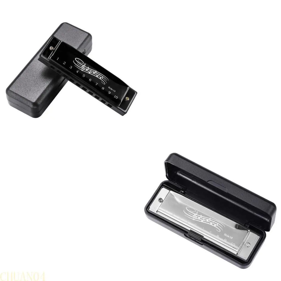 Chromatic 10-Hole Harmonica — 20 Tone Musical Instrument for Beginners