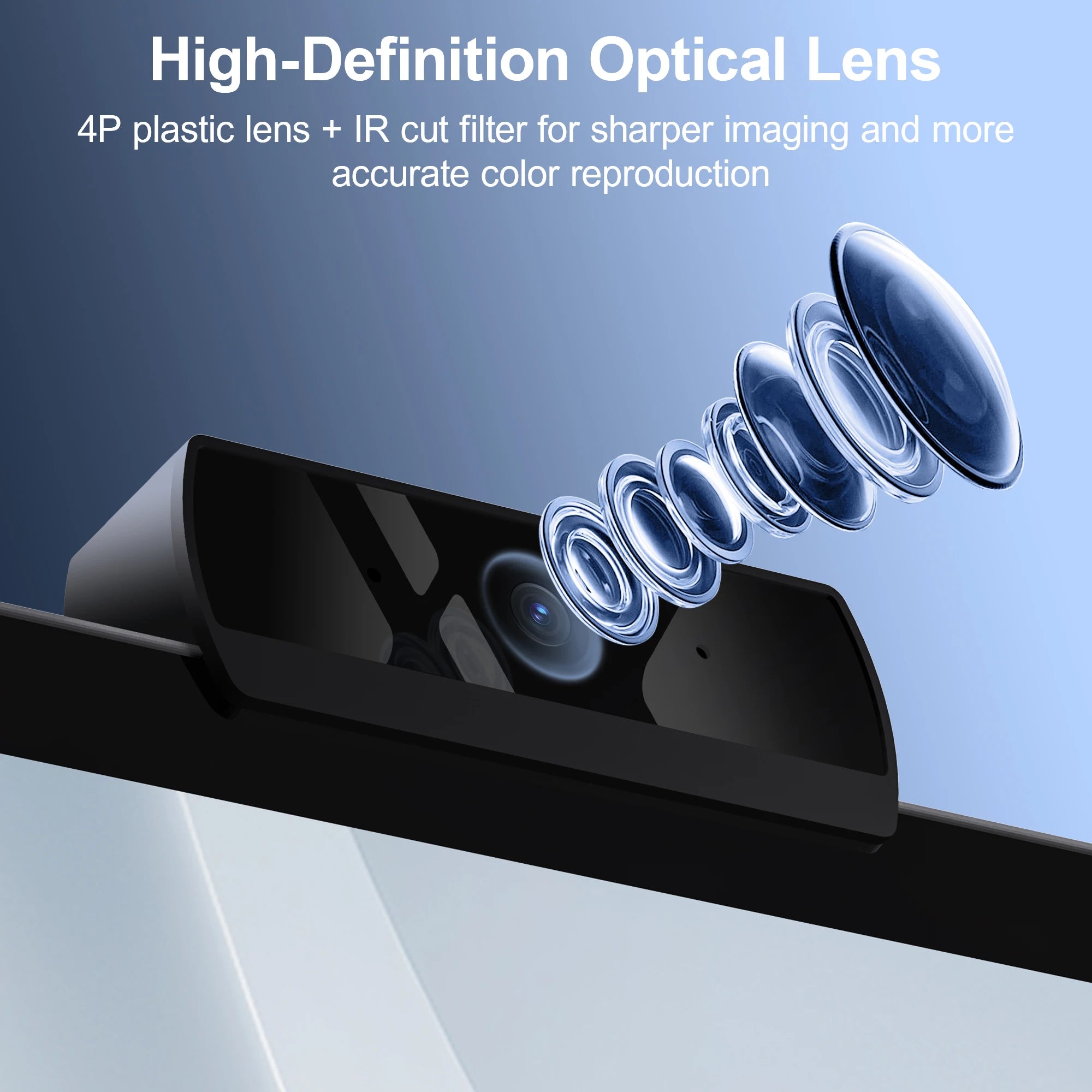 kebidumei HD 1080P Webcam — Autofocus USB Camera with Microphone