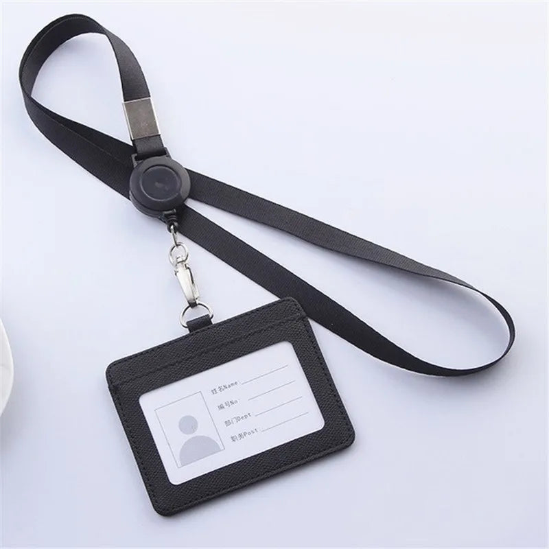 Retractable Lanyard and ID Card Holder Set — Professional Badge Accessory Kit