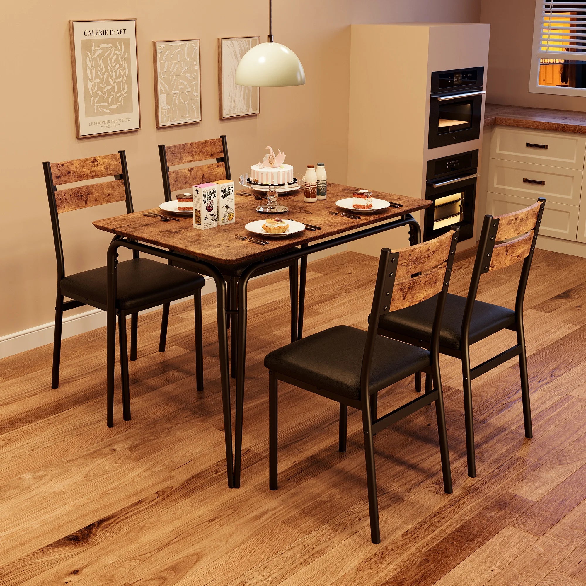 EliteZ 5-Piece Dining Table Set — Compact Space-Saving Kitchen Furniture