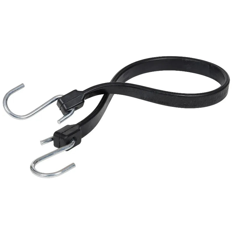 EPDM Rubber Strap Bungee Cords — Heavy Duty S-Hook Fasteners, 2-Pack