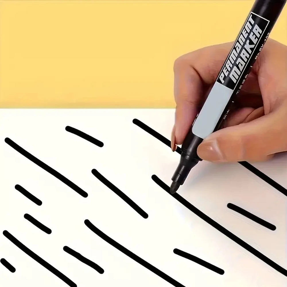 Permanent Oil-Based Marker Pens — Waterproof Quick-Dry Ink for Metal and Glass