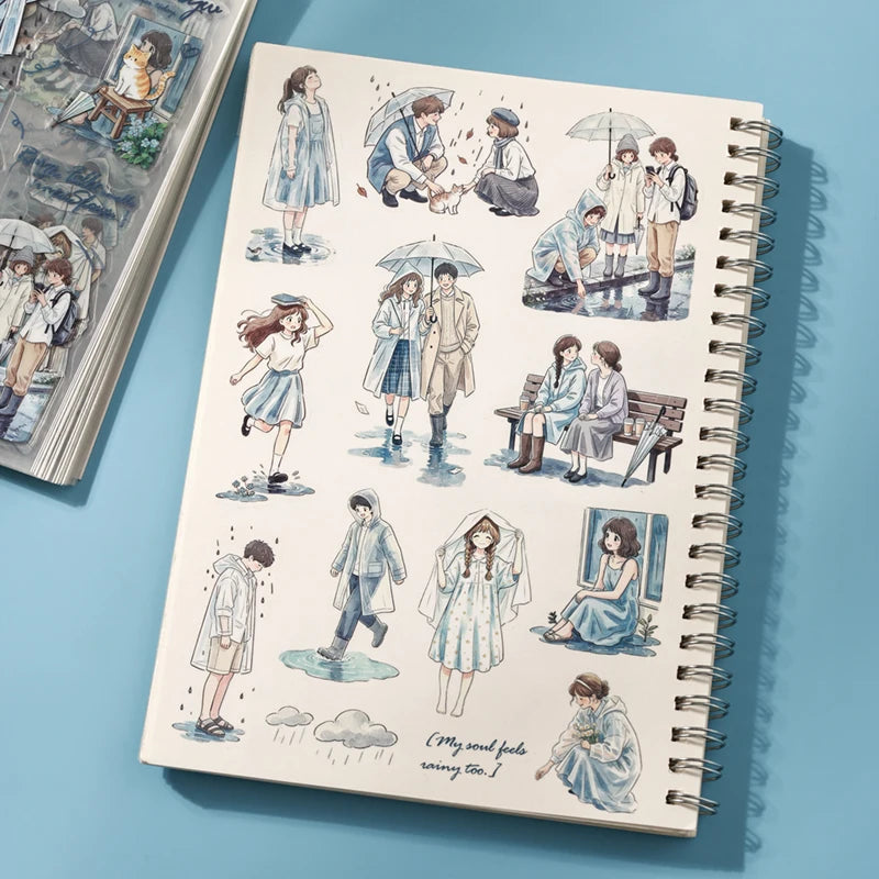 Winter Snow Scenery Sticker Sheets — 48 PET Die-Cut Decals for Scrapbooking