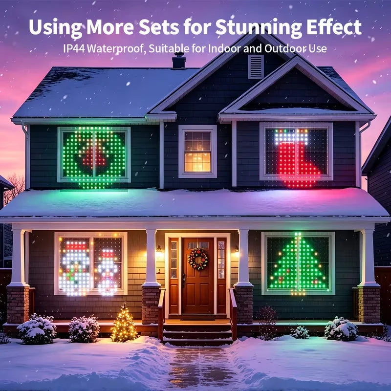 Smart RGB LED Curtain Lights — Programmable DIY Pattern & Music Sync Decor