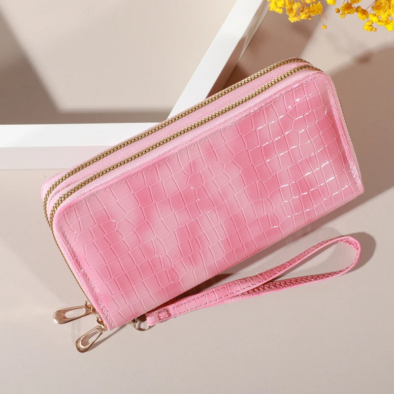 MADLEY Vintage Double Layer Clutch Wallet — Retro Organizer Wristlet