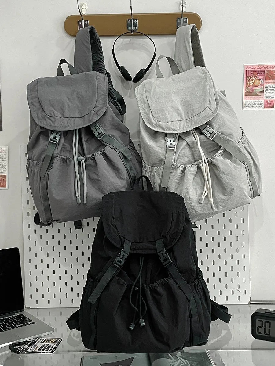 Markroyal Pleated Drawstring Backpack — Lightweight Travel Bag for Women