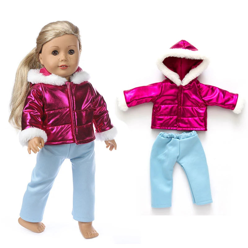 Miao Mama ai wawa Winter Doll Coat — Warm Outfit for 18 Inch Dolls