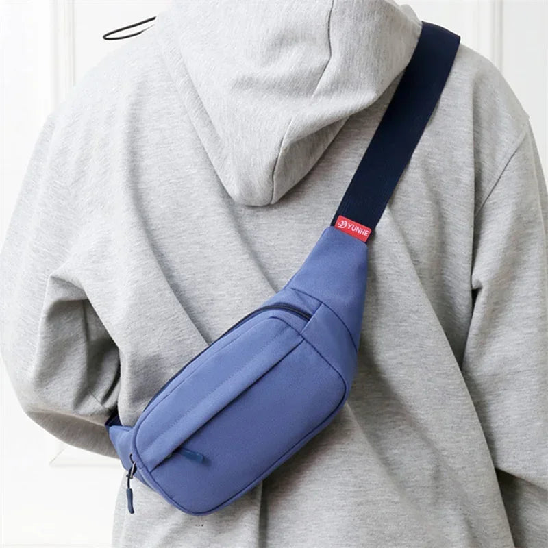 Unisex Canvas Waist Bag — Casual Crossbody Shoulder Pack for Sports