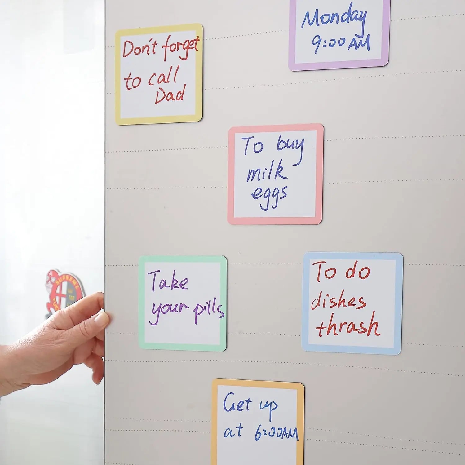 Erasable Magnetic Labels — Reusable Color Note Set for Whiteboards