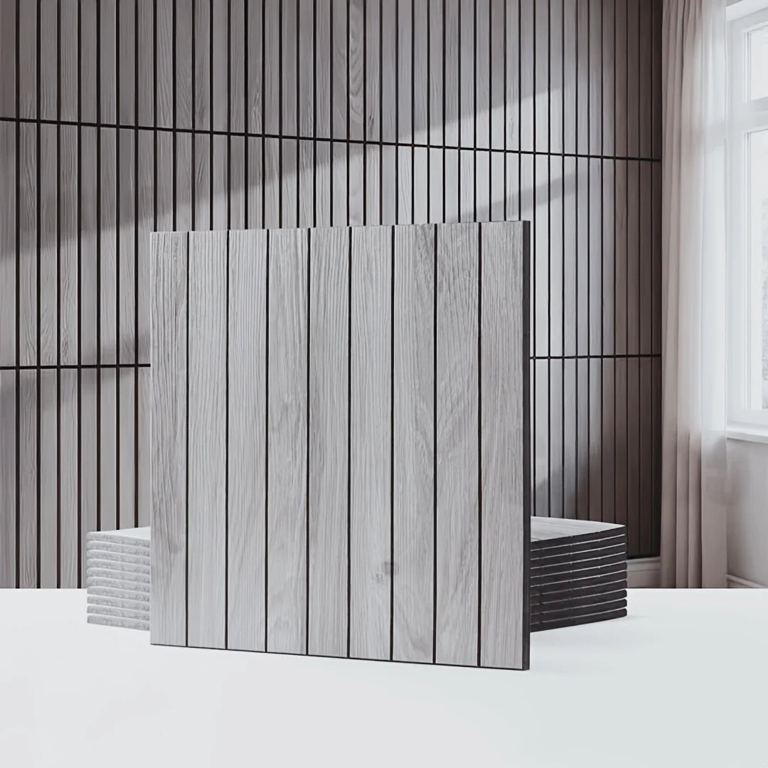 Peel and Stick Wood Slat Wall Panels — Decorative Self-Adhesive Accent, 10pcs