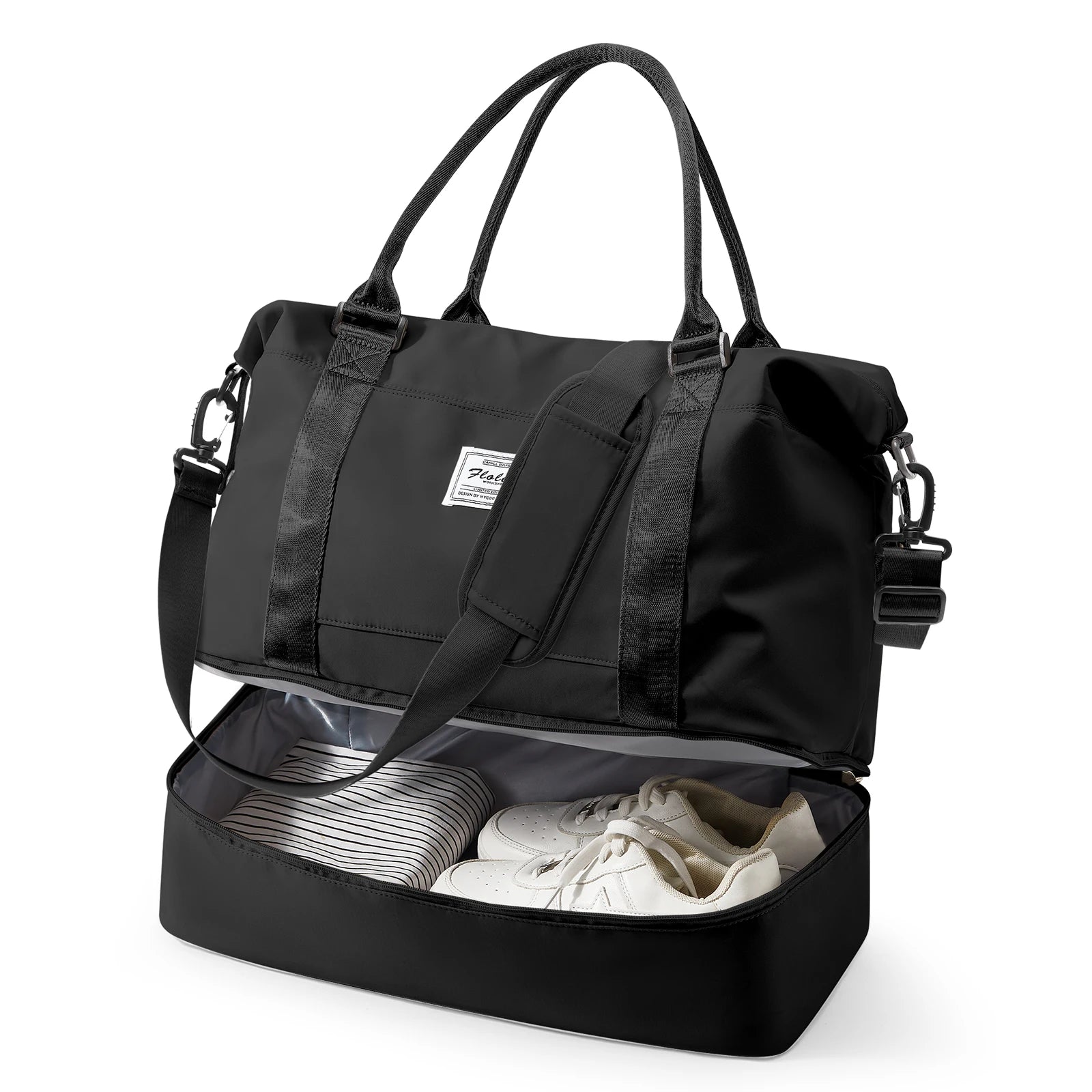 Fewchor Travel Duffel Bag — Expandable Gym Tote with Wet Pocket