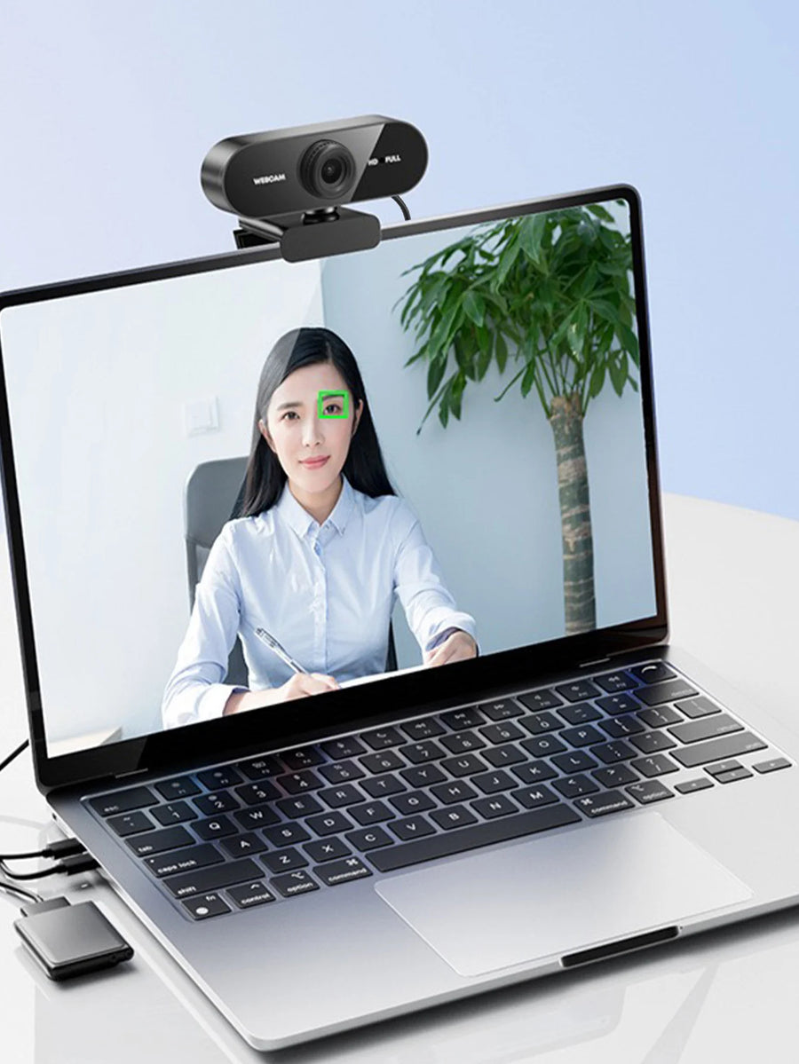AKKHOO 1080P HD USB Webcam — High Definition Video with Built-In Microphone