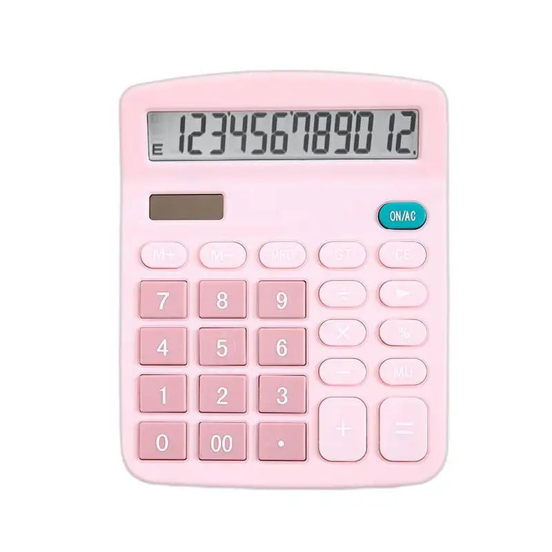 yggcoo 12-Digit Electronic Calculator — Dual Power Supply for Office & School