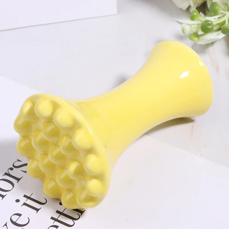 YOVIP Yellow Ceramic Gua Sha — Facial and Body Massage Tool