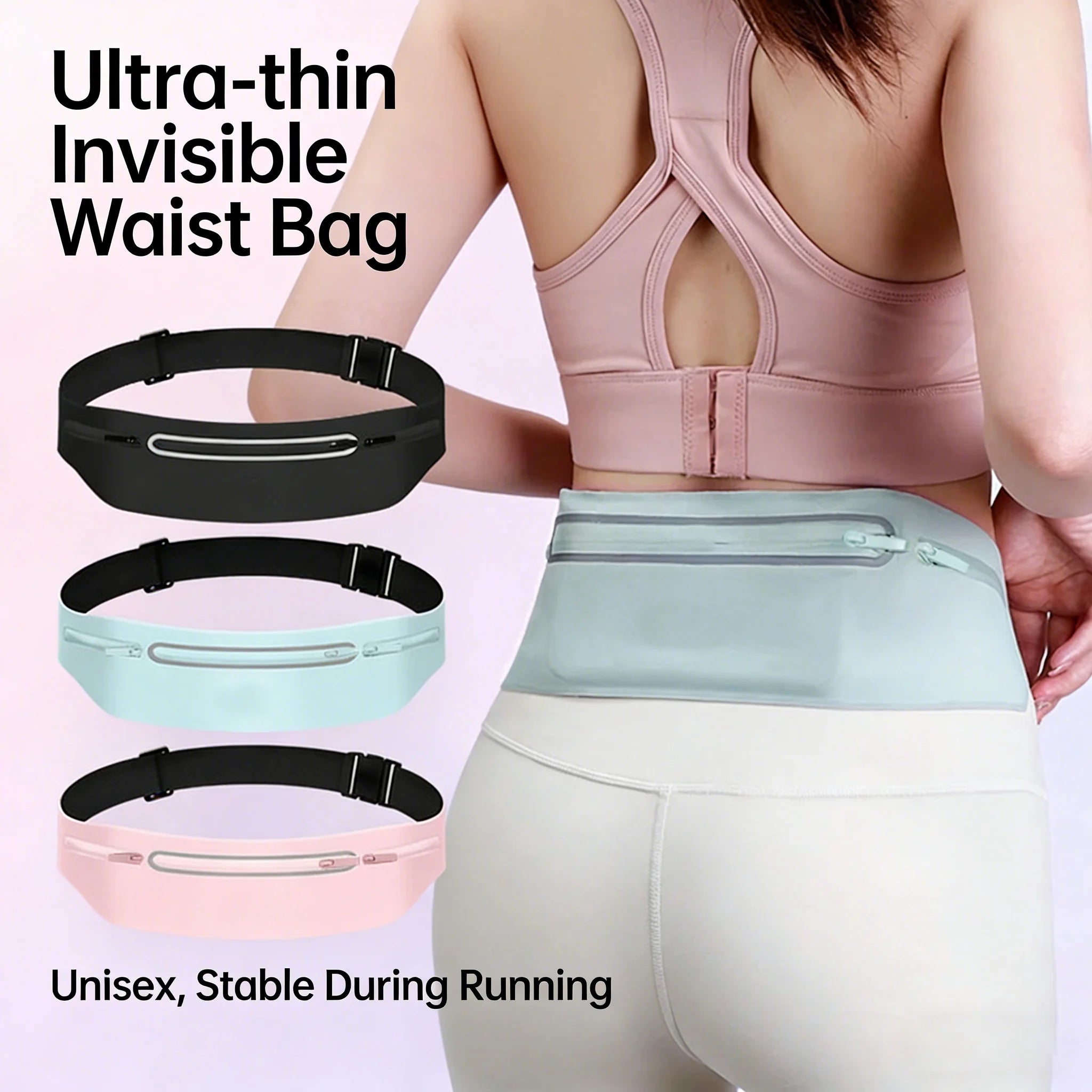 CWILKES Running Waist Belt — Waterproof Sports Fanny Pack for Phone