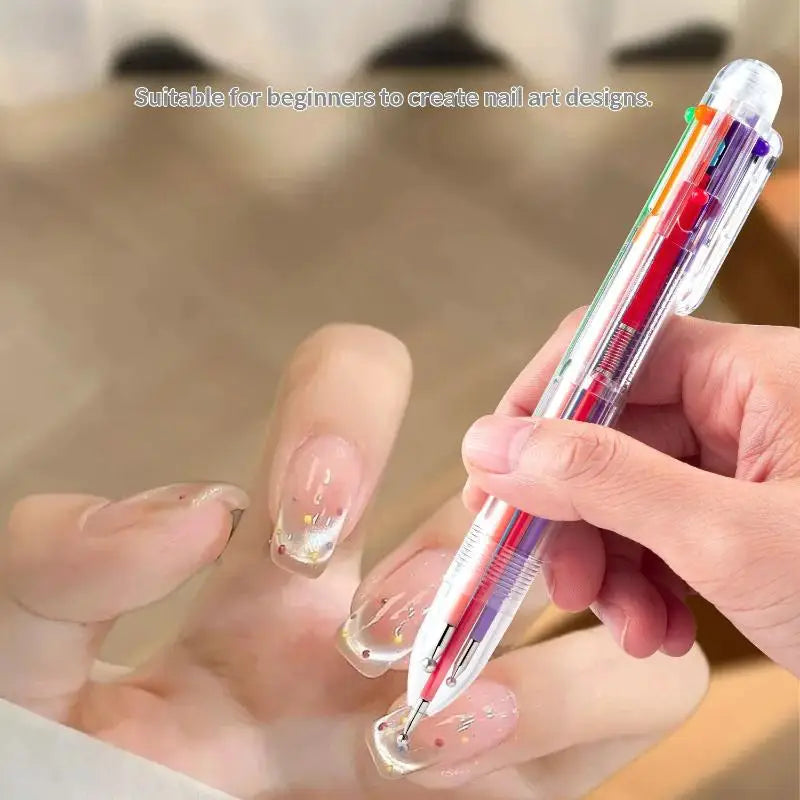 6-in-1 Nail Dotting Pen — Versatile Tool for Creative Nail Art DIY