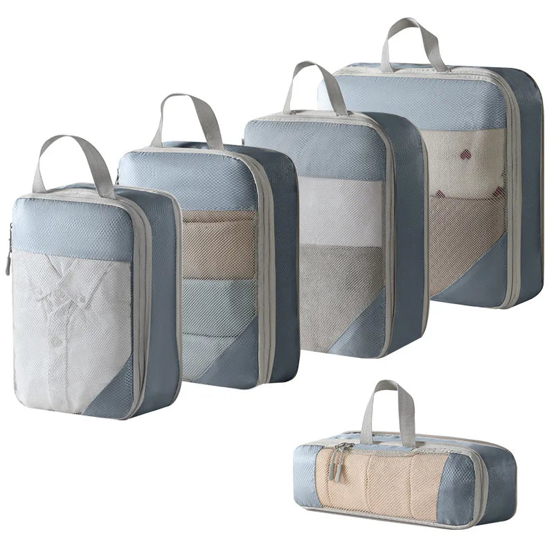 Compression Packing Cubes — Expandable Suitcase Organizers for Travel
