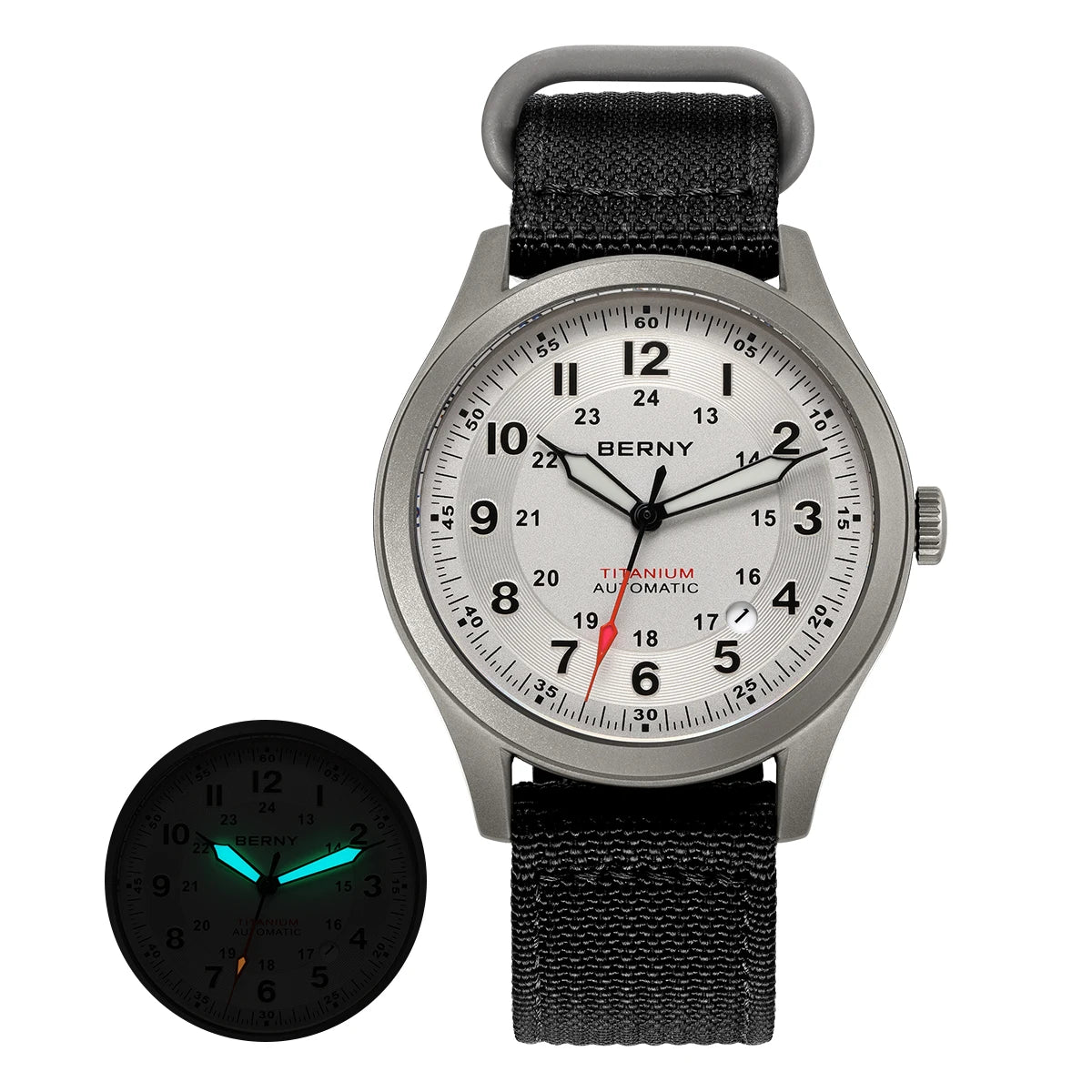 BERNY Titanium Automatic Field Watch — Super Luminous Outdoor Sports Watch