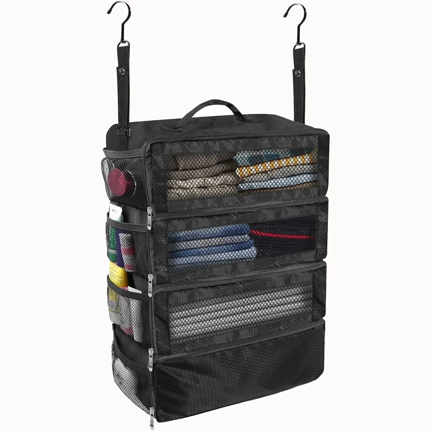 Portable Hanging Suitcase Organizer — Collapsible Travel Packing Cubes