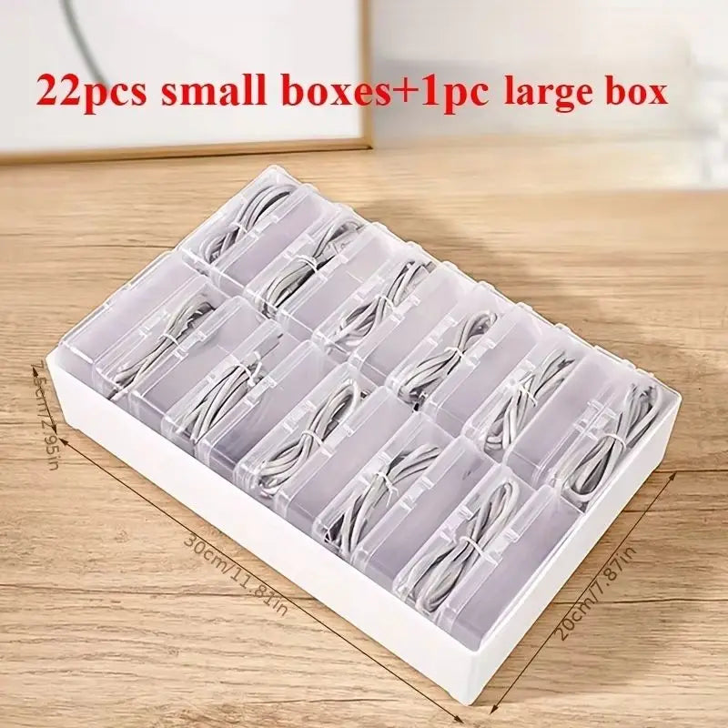 Desktop Cable Management Boxes — Charging & Accessory Organizer for Home Office