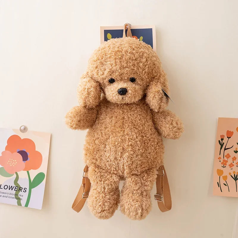 BABIQU Plush Dog Backpack — Soft Stuffed Animal Schoolbag for Kids