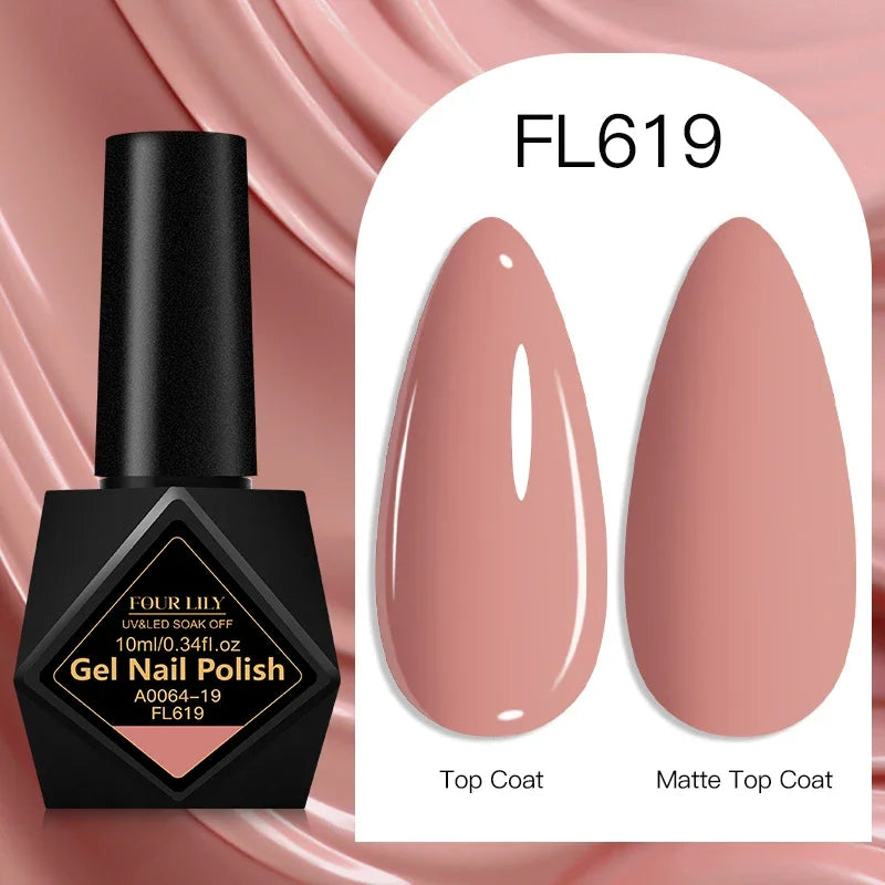 Four Lily Gel Nail Polish — Long Lasting Semi-Permanent Manicure Set