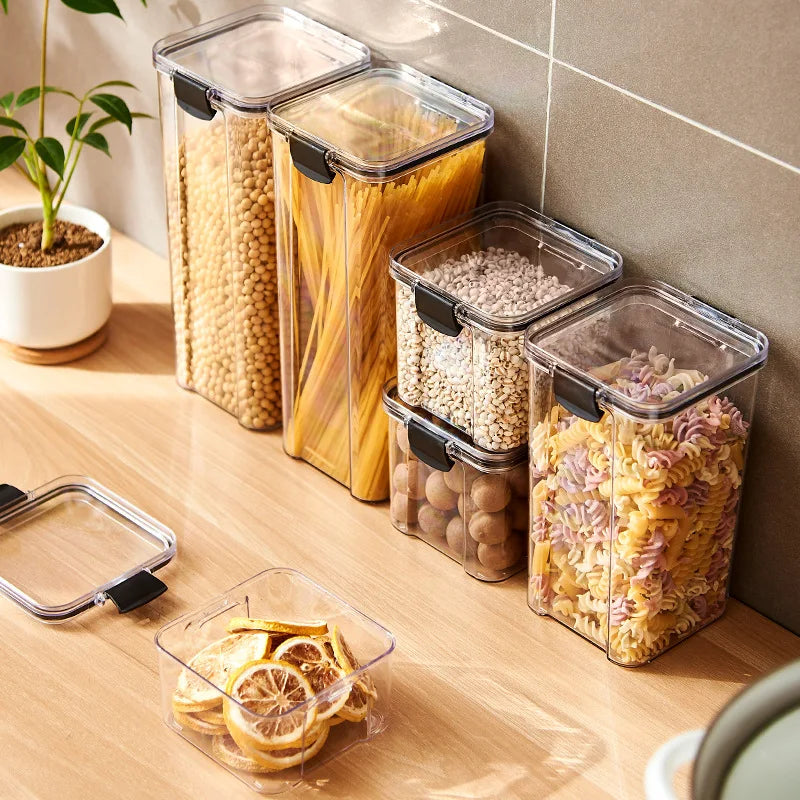 Sealed Kitchen Grain Storage Jars — Moisture-Proof Food Organizers