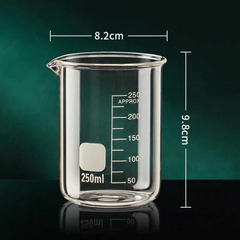 Borosilicate Glass Measuring Cup — Heat-Resistant Graduated Beaker