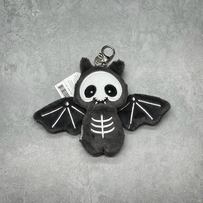 Assorted Plush Keychain Charm — Cute Animal & Food Backpack Accessory
