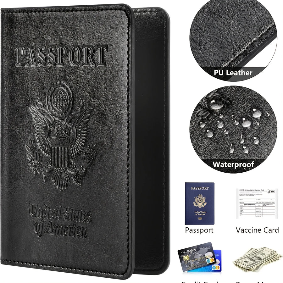 AEROCANDY Passport Holder — RFID Blocking Leather Travel Wallet