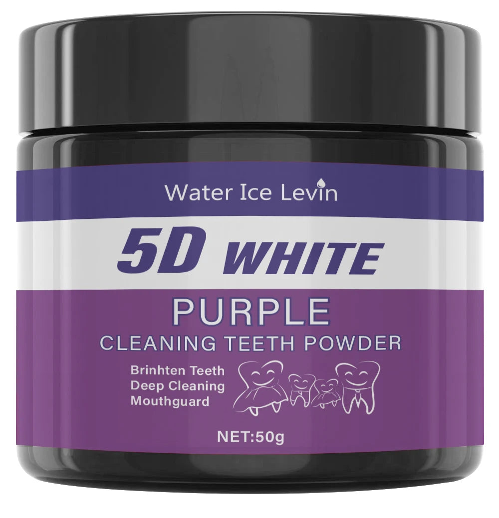 Water Ice Levin Purple Tooth Cleaning Powder — Deep Cleaning & Polishing