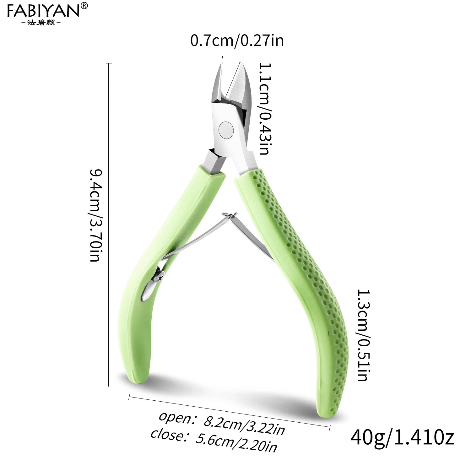 FABIYAN Cuticle Nipper — Professional Stainless Steel Nail Trimmer