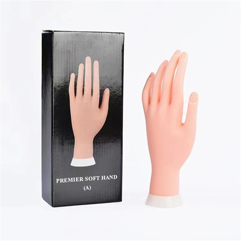 Houselin Flexible Nail Practice Hand — Realistic Silicone Mannequin for Manicure Training