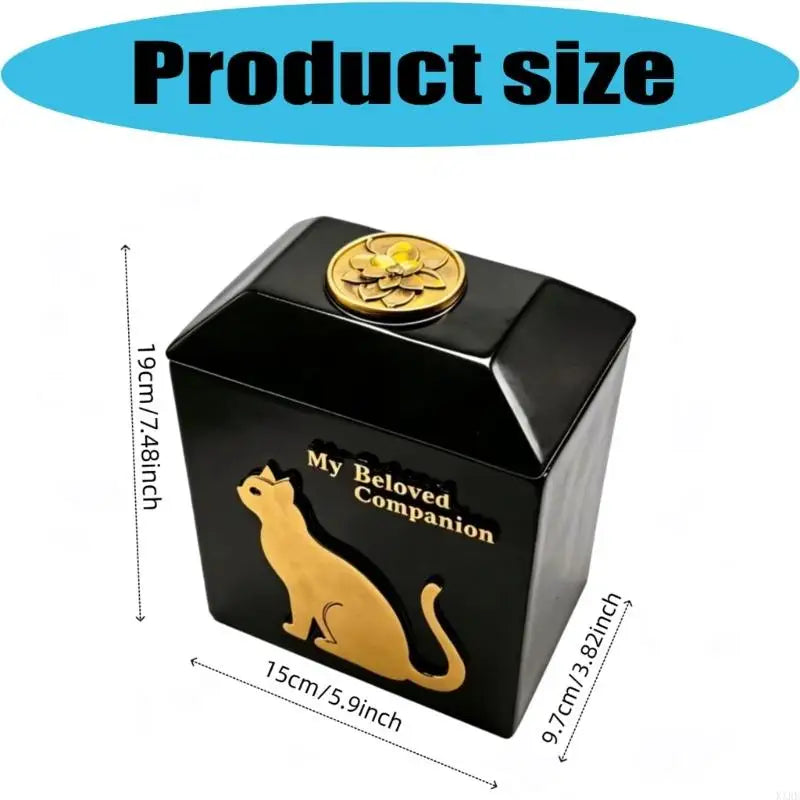 Pet Memorial Urn — Decorative Keepsake Box for Cremated Ashes