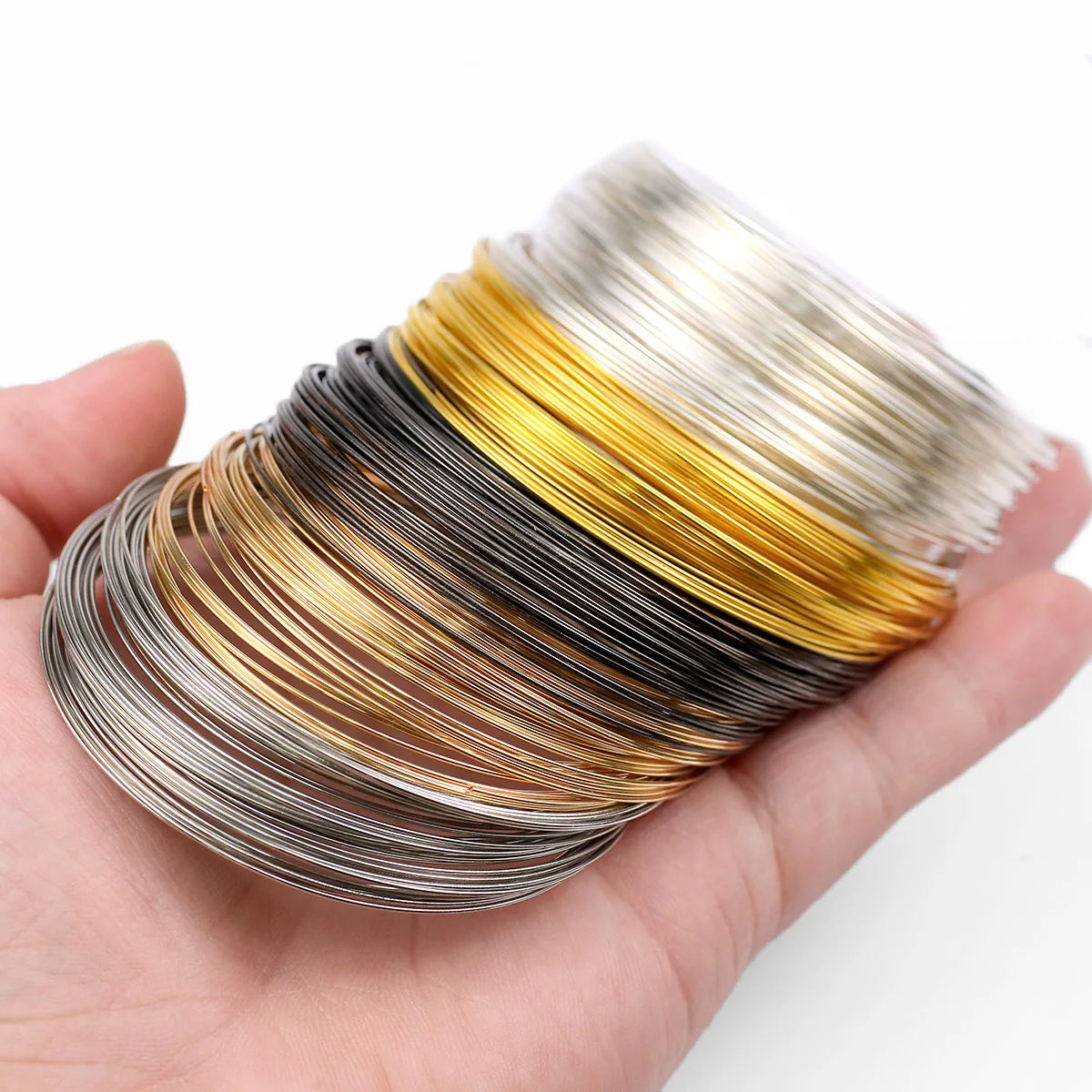 JHNBY Memory Steel Wire — 0.6mm Jewelry Making Findings, 50 Loops
