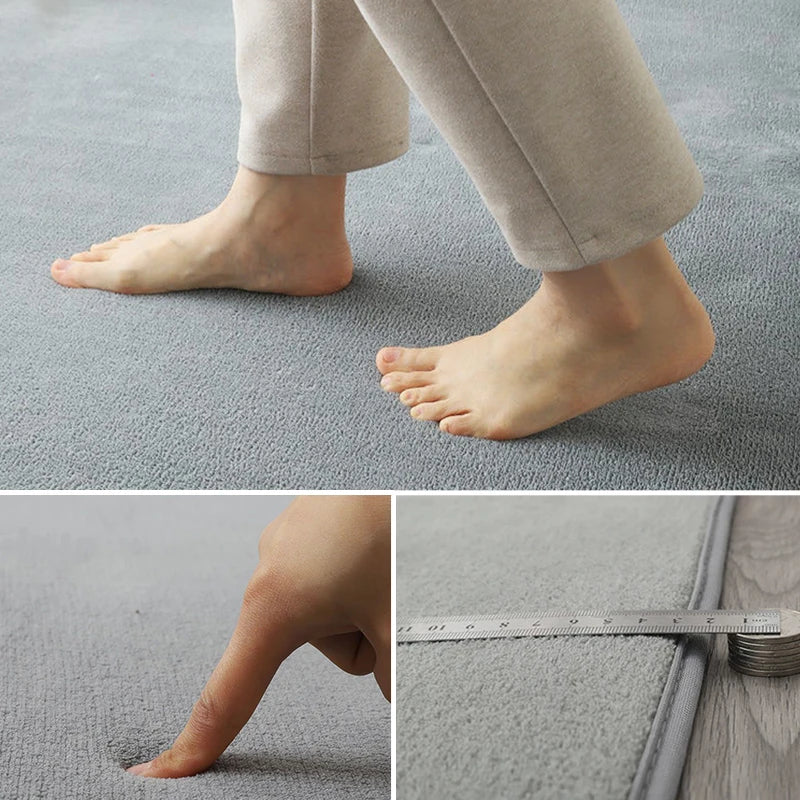 VIKAMA Modern Coral Velvet Carpet — Soft Non-Slip Area Rug for Home Decor