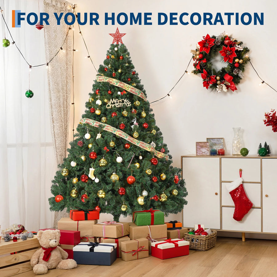 GAOMON Pre-Lit Artificial Christmas Tree — Realistic Spruce Design with LED Lights