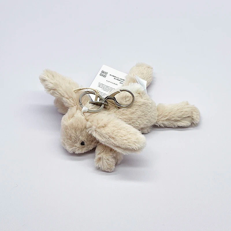 WANGYIXIN Plush Keychain Charm — Cute Marshmallow & Animal Backpack Accessory